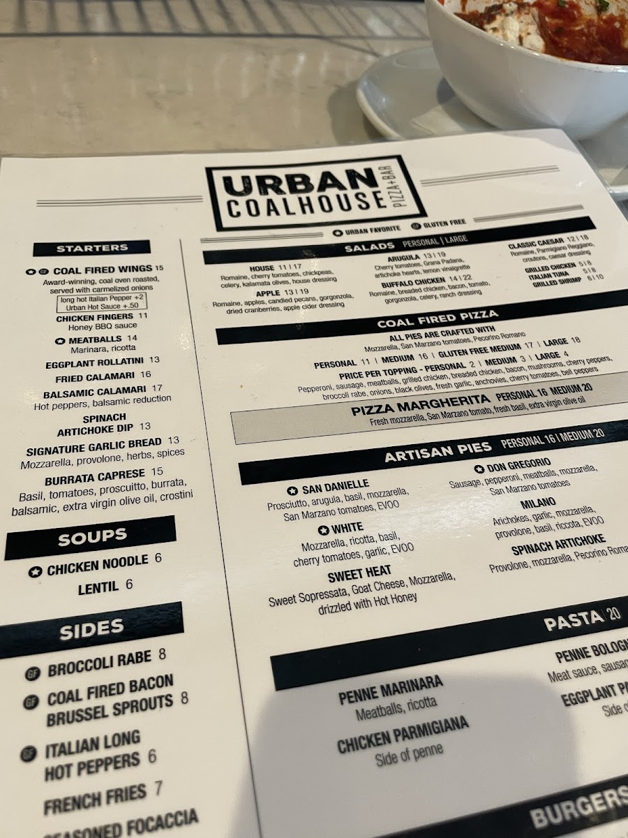 Menu Urban Coalhouse Pizza + Bar-4